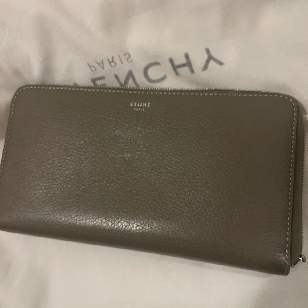 Celine Taupe Leather Wallet